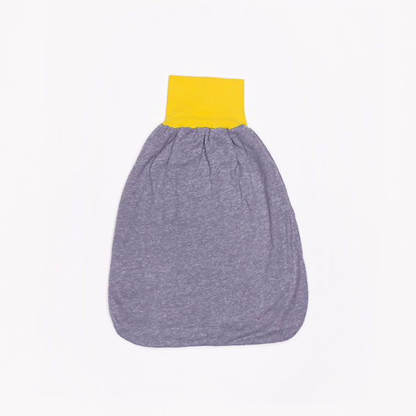 Pucksack Sweater grau, Bund gelb