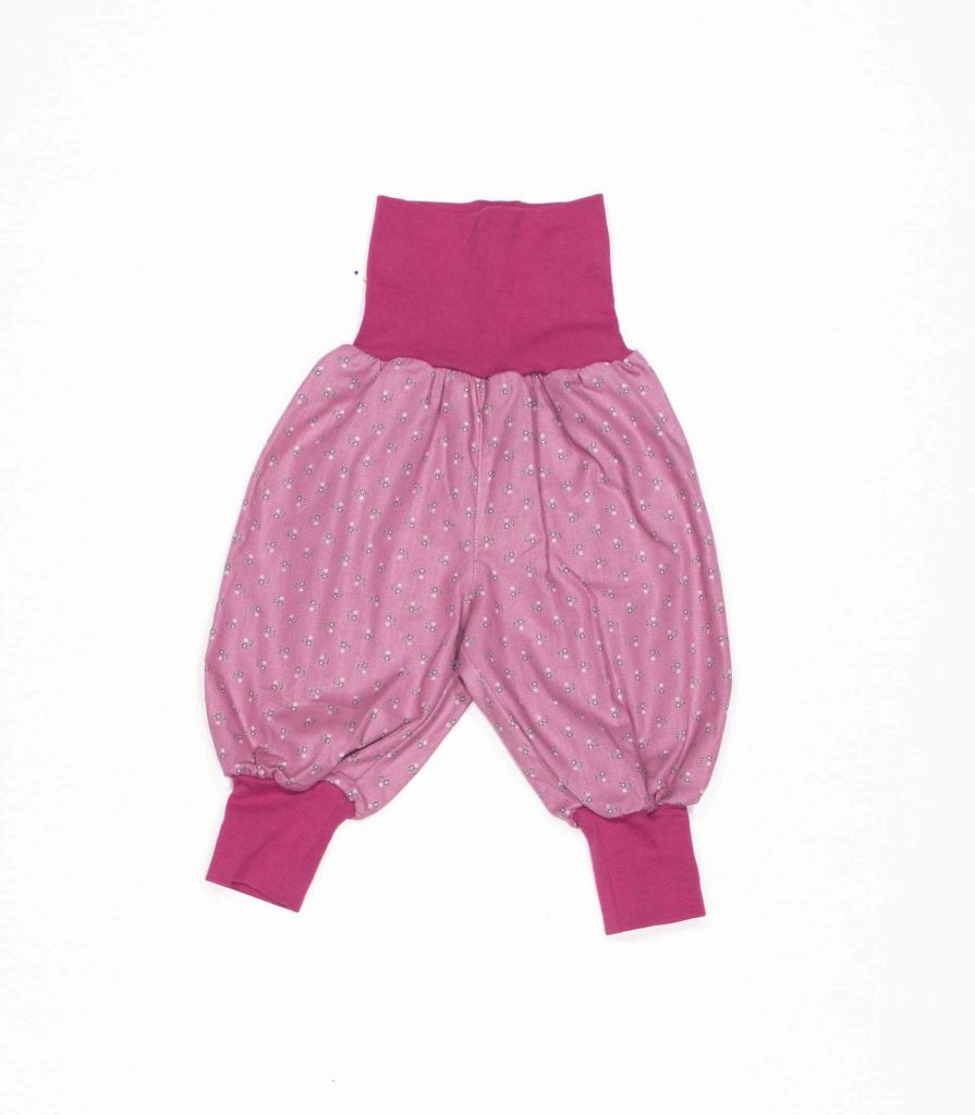 Dirndlpirat Mini, 56-80, rosa mit rosa Bündchen